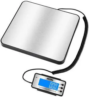 Digital Shipping Postal Scale, 460 lb x1oz High Accuracy with Stainless Steel Platform, LCD Backlight, Four Reading Modes, Tare/Hold Function, Battery AC Adapter Incuded Digital Shipping Postal Scale, 460 lb x1oz High Accuracy with Stainless Steel Platform, LCD Backlight, Four Reading Modes, Tare/Hold Function, Battery AC Adapter Incuded