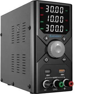 DC Power Supply Variable, 0-30V 0-10A Adjustable Switching DC Regulated Bench Power Supply with 20W USB & Type-C Quick-Charge, Encoder Knob, 4-Digit LED Display, Preset Memory - SPS-3010X DC Power Supply Variable, 0-30V 0-10A Adjustable Switching DC Regulated Bench Power Supply with 20W USB & Type-C Quick-Charge, Encoder Knob, 4-Digit LED Display, Preset Memory - SPS-3010X