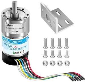 90:1 Metal DC Gearmotor, 37D x 70.1L mm, 6V/12V with 64 CPR Encoder 90:1 Metal DC Gearmotor, 37D x 70.1L mm, 6V/12V with 64 CPR Encoder