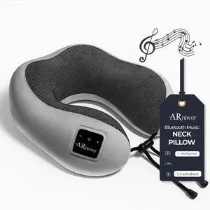 Bluetooth Music Semicircular Neck Pillow Wireless Bluetooth Speaker Suitable Airplane,Bus,Train,Car,Office,and Outdoor Camping for Sleeping, Resting The Best Travel Essentials. (Light Gray) Bluetooth Music Semicircular Neck Pillow Wireless Bluetooth Speaker Suitable Airplane,Bus,Train,Car,Office,and Outdoor Camping for Sleeping, Resting The Best Travel Essentials. (Light Gray)