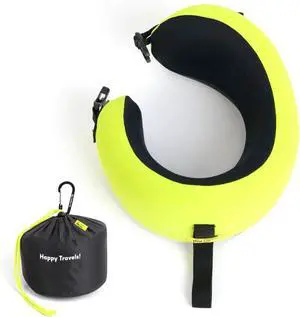 Travel Pillow, Award-Winning Patented Ergonomic Design for Chin & Neck Support Memory Foam Neck Pillow, Compact Airplane Pillow for Traveling, Flight, Car (Spark, Medium) Travel Pillow, Award-Winning Patented Ergonomic Design for Chin & Neck Support Memory Foam Neck Pillow, Compact Airplane Pillow for Traveling, Flight, Car (Spark, Medium)