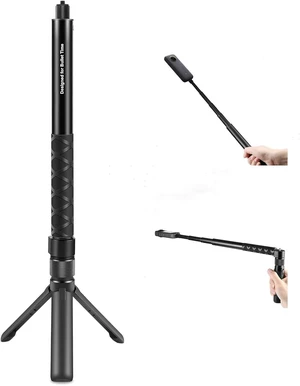 2-in-1 Selfie Stick Tripod for Insta360 X4/X3/DJI Osmo Action, 360 Camera Bullet Time Rotating Handle, 110cm Extendable with Desktop Tripod 2-in-1 Selfie Stick Tripod for Insta360 X4/X3/DJI Osmo Action, 360 Camera Bullet Time Rotating Handle, 110cm Extendable with Desktop Tripod