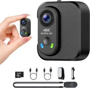 POV Camera 4K with WiFi, Body Mount Camera with 64GB Card, Charger Case, EIS Stabilization, Magnetic Mount, 150° Wide Angle Mini Action Camera Helmet Cam or Outdoor Sports Cycling Motorcycle Vlog POV Camera 4K with WiFi, Body Mount Camera with 64GB Card, Charger Case, EIS Stabilization, Magnetic Mount, 150° Wide Angle Mini Action Camera Helmet Cam or Outdoor Sports Cycling Motorcycle Vlog