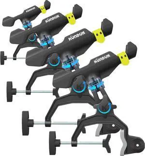 Upgraded Fishing Rod Holder with Button-Lock 360° Dual Rotation,Universal Silicone Strap & Enlarged V-Clamp Fits Round/Square Tubes,Secure Adjustable Boat Fishing Gear for All Rod Upgraded Fishing Rod Holder with Button-Lock 360° Dual Rotation,Universal Silicone Strap & Enlarged V-Clamp Fits Round/Square Tubes,Secure Adjustable Boat Fishing Gear for All Rod