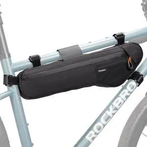 Bike Frame Bag - Waterproof & Anti-Slip 5-Point Straps Mount, Durable Ripstop Nylon with Hidden Cable Port for Hydration & Charging Bike Frame Bag - Waterproof & Anti-Slip 5-Point Straps Mount, Durable Ripstop Nylon with Hidden Cable Port for Hydration & Charging