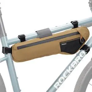 Bike Frame Bag - Waterproof & Anti-Slip 5-Point Straps Mount, Durable Ripstop Nylon with Hidden Cable Port for Hydration & Charging Bike Frame Bag - Waterproof & Anti-Slip 5-Point Straps Mount, Durable Ripstop Nylon with Hidden Cable Port for Hydration & Charging