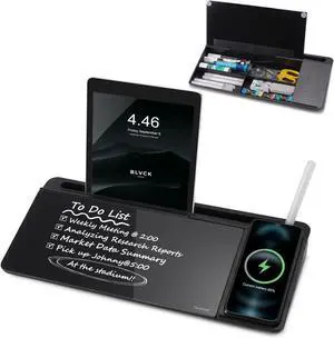 Small Glass Desktop Whiteboard Dry-Erase-Board - Computer Keyboard Stand with Wireless Charger White Board Surface Pad with Drawer, Desk Organizers with Accessories for Office, Home, School Supplies Small Glass Desktop Whiteboard Dry-Erase-Board - Computer Keyboard Stand with Wireless Charger White Board Surface Pad with Drawer, Desk Organizers with Accessories for Office, Home, School Supplies