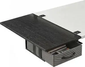Desk Extender Tray, 24" x 12" Clamp On Desk Extension Shelf with Drawer Desk Extender Tray, 24" x 12" Clamp On Desk Extension Shelf with Drawer