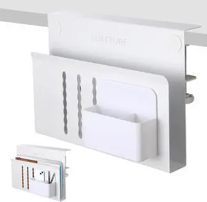 Desk Side Storage, Steel Side Desk Organizer, No Drill Laptop Holder, Clamp on Laptop Mount with Pen Holder, Table Hanging Storage for Home Office, Fits Flat Edge Tables 0.3" to 2.8" Desk Side Storage, Steel Side Desk Organizer, No Drill Laptop Holder, Clamp on Laptop Mount with Pen Holder, Table Hanging Storage for Home Office, Fits Flat Edge Tables 0.3" to 2.8"