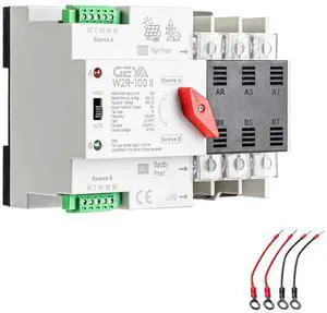 Automatic Transfer Switch Three Phase ATS 100A 220V Power Transfer Switch Din Rail Mounted Controller Electrical Type(3P-100A-AC220V) Automatic Transfer Switch Three Phase ATS 100A 220V Power Transfer Switch Din Rail Mounted Controller Electrical Type(3P-100A-AC220V)