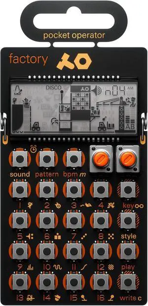 Pocket Operator PO-16 Factory, Lead Synthesizer for Keys Melodies. Sequencer with Parameter Locks, Play Styles & Punch-in Effects Pocket Operator PO-16 Factory, Lead Synthesizer for Keys Melodies. Sequencer with Parameter Locks, Play Styles & Punch-in Effects