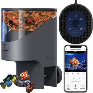 WiFi Automatic Fish Feeder with 2.5K Camera, 2.4/5G Smart App Control, Vacation Feeding Timer, 200ml Moisture-Proof Flake Food Dispenser, Remote Precision Aquarium Feeder for 10+ Gallon Tanks WiFi Automatic Fish Feeder with 2.5K Camera, 2.4/5G Smart App Control, Vacation Feeding Timer, 200ml Moisture-Proof Flake Food Dispenser, Remote Precision Aquarium Feeder for 10+ Gallon Tanks