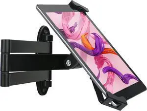 Wall Mount fold Holder for 7 to11 Tablet, with Lock(Black) Wall Mount fold Holder for 7 to11 Tablet, with Lock(Black)