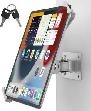 Anti-Theft Tablet Wall Mount with Key Lock, Full Motion Locking iPad Holder Anti-Theft Tablet Wall Mount with Key Lock, Full Motion Locking iPad Holder