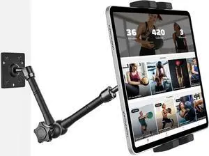 Metal Tablet Wall Mount Holder with 360° Adjustable Foldable Arm, for iPad Pro Air Mini Metal Tablet Wall Mount Holder with 360° Adjustable Foldable Arm, for iPad Pro Air Mini