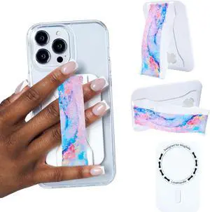 PRO MagSafe Compatible Magnetic Phone Grip - Phone Strap - Mount, Handle and Kickstand for Smartphone and Tablet - Magic Marble - Eligible for All MagSafe Devices PRO MagSafe Compatible Magnetic Phone Grip - Phone Strap - Mount, Handle and Kickstand for Smartphone and Tablet - Magic Marble - Eligible for All MagSafe Devices