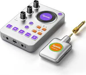 Wireless Guitar Sound Card, 24bit/96kHz Low Latency Audio Interface Wireless Guitar Sound Card, 24bit/96kHz Low Latency Audio Interface