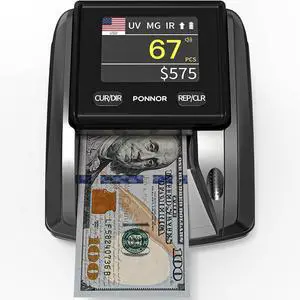 AL-135T Counterfeit Bill Detector Money Checker Machine with 3" Digital Screen, Total Value Add Function, 4-Way Orientation & Pass/Fail Indicator Mode, Compatible with USD/EUR/CAD/MXN AL-135T Counterfeit Bill Detector Money Checker Machine with 3" Digital Screen, Total Value Add Function, 4-Way Orientation & Pass/Fail Indicator Mode, Compatible with USD/EUR/CAD/MXN