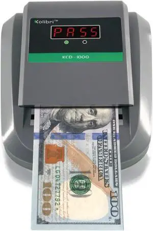 KCD-1000 4-Way Orientation Portable Fake Currency Reader and Counterfeit Bill Detector with UM, Magnetic, Infrared Counterfeit Money Detector, Easy Pass/Fail Indicator (KCD-1000) KCD-1000 4-Way Orientation Portable Fake Currency Reader and Counterfeit Bill Detector with UM, Magnetic, Infrared Counterfeit Money Detector, Easy Pass/Fail Indicator (KCD-1000)