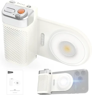 Magnetic Phone Camera Grip with 2-in-1 Selfie Flash 9W Flash & 3W Bi-Color CRI97+ LED Fill, Ergonomic Holder for iPhone MagSafe/Android Video & TikTok, HS01 Magnetic Phone Camera Grip with 2-in-1 Selfie Flash 9W Flash & 3W Bi-Color CRI97+ LED Fill, Ergonomic Holder for iPhone MagSafe/Android Video & TikTok, HS01