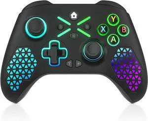 Wireless Controller for X-box One, X-box Series X/S, PC, Switch, iOS, Android, LED Gaming Controller with TURBO, Macro Function, 6-Axis Gyro, 3.5mm Audio Jack, WiFi Connectivity Wireless Controller for X-box One, X-box Series X/S, PC, Switch, iOS, Android, LED Gaming Controller with TURBO, Macro Function, 6-Axis Gyro, 3.5mm Audio Jack, WiFi Connectivity