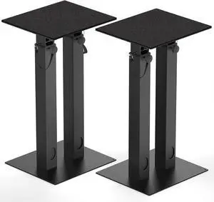 Universal Speaker Stand Pair, Height Adjustable Speaker Stand 16.7"-29.3" Universal Speaker Stand Pair, Height Adjustable Speaker Stand 16.7"-29.3"