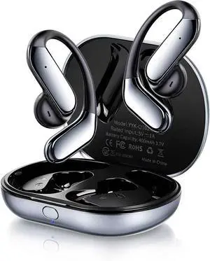 Ultra Open Ear Headphones with Hooks 2026 Ear Buds Wireless Bluetooth Earbuds 6.1 AI Translation Earbuds Real Time 90H Playtime Over the Ear Earbuds for Running Workout Cycling (Black) Ultra Open Ear Headphones with Hooks 2026 Ear Buds Wireless Bluetooth Earbuds 6.1 AI Translation Earbuds Real Time 90H Playtime Over the Ear Earbuds for Running Workout Cycling (Black)