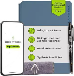 Pro Smart Reusable Notebook, Executive 7x9, Blue Pro Smart Reusable Notebook, Executive 7x9, Blue