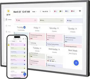 Digital Calendar, 10.1inch Smart WiFi Electronic Calendar&Chore Chart, IPS Touch Screen HD Display for Family Schedules, Share Moments Instantly from Anywhere (Black) Digital Calendar, 10.1inch Smart WiFi Electronic Calendar&Chore Chart, IPS Touch Screen HD Display for Family Schedules, Share Moments Instantly from Anywhere (Black)