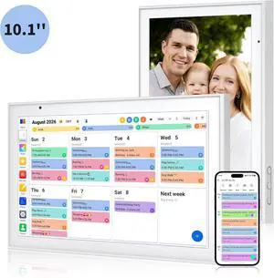 Smart Digital Calendar 10.1 Inch, Electronic Family Calendar Planner with Touchscreen, Shared Chore Chart, Meal Planner, To Do List & Schedule Board, WiFi Digital Family Command Center, Photo Frame Smart Digital Calendar 10.1 Inch, Electronic Family Calendar Planner with Touchscreen, Shared Chore Chart, Meal Planner, To Do List & Schedule Board, WiFi Digital Family Command Center, Photo Frame