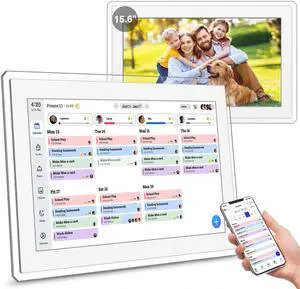 15.6" Digital Calendar Wall Touch Screen, Chore Chart, Photo Frame, Refills 15.6" Digital Calendar Wall Touch Screen, Chore Chart, Photo Frame, Refills