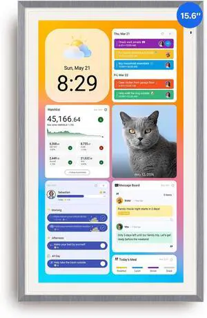 15.6-inch Digital Calendar, Smart Wall Planner with Calendar Sync, Chore Chart, Meal, Install Apps & Widget, Electronic Touchscreen Display for Family Schedules, Dual Mode, with Stand (Gray) 15.6-inch Digital Calendar, Smart Wall Planner with Calendar Sync, Chore Chart, Meal, Install Apps & Widget, Electronic Touchscreen Display for Family Schedules, Dual Mode, with Stand (Gray)