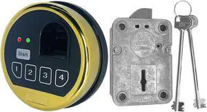 EMP Fingerprint Gun Safe Replacement Lock Left Swing Bolt & 2 Emerency Keys | Biometric Safe Electronic Cabinet Lock(Gold Color Keypad - Left Swing Bolt Lock) EMP Fingerprint Gun Safe Replacement Lock Left Swing Bolt & 2 Emerency Keys | Biometric Safe Electronic Cabinet Lock(Gold Color Keypad - Left Swing Bolt Lock)