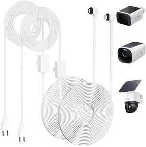 30FT Power Adapter Compatible with eufy SoloCam S220/S340/C210/E30,eufy Indoor Cam S350/C210/C220,3/S330/S3 Pro/3C/S300,Waterproof Type C Power Cable,Flat Charging Cord-2Pack 30FT Power Adapter Compatible with eufy SoloCam S220/S340/C210/E30,eufy Indoor Cam S350/C210/C220,3/S330/S3 Pro/3C/S300,Waterproof Type C Power Cable,Flat Charging Cord-2Pack