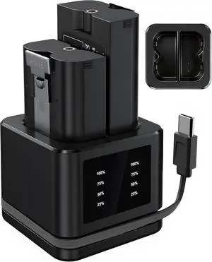 2-Pack 7200mAh Replacement Battery for Ring Doorbell with Upgrade LCD Charger Station, Type-C Cable Included, Compatible with Video Doorbell 2/3/3Plus/4/Pro, Spotlight Cam, Stick Up Cam 2-Pack 7200mAh Replacement Battery for Ring Doorbell with Upgrade LCD Charger Station, Type-C Cable Included, Compatible with Video Doorbell 2/3/3Plus/4/Pro, Spotlight Cam, Stick Up Cam