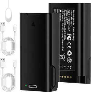 2-Pack Replacement Battery Pack for eufy e340 doorbell Battery | High-capacity 7000mAh rechargeable battery for eufy doorbell camera battery. Quick-release design, includes USB-C cable. 2-Pack Replacement Battery Pack for eufy e340 doorbell Battery | High-capacity 7000mAh rechargeable battery for eufy doorbell camera battery. Quick-release design, includes USB-C cable.