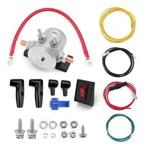 62132 Winch Solenoid Battery Power Cut-Off Switch Kit for Jeep Trucks | DC 12V Winch Compatible, Easy Wiring Installation, Manual Control Avoids Drain Out, Fits Truck, SUV, Off-Road, ATV, UTV, SXS 62132 Winch Solenoid Battery Power Cut-Off Switch Kit for Jeep Trucks | DC 12V Winch Compatible, Easy Wiring Installation, Manual Control Avoids Drain Out, Fits Truck, SUV, Off-Road, ATV, UTV, SXS