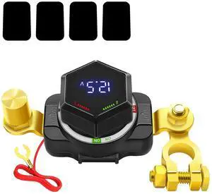 Kill Switch for Car, Battery Disconnect Switch 12V 250A with Voltage Display, DC 5-60V On Off Cut Shut Off Battery Power Isolator for RV Marine Boat Car Truck Camper Trailer Kill Switch for Car, Battery Disconnect Switch 12V 250A with Voltage Display, DC 5-60V On Off Cut Shut Off Battery Power Isolator for RV Marine Boat Car Truck Camper Trailer