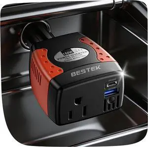 150W Car Power Inverter 12V to 110V AC Outlet PD 30W QC 18W USB | Voltage Converter/Car Charger/Power Adapter/Dual Charging Ports/Safety Protection/Road Trip/Camping 150W Car Power Inverter 12V to 110V AC Outlet PD 30W QC 18W USB | Voltage Converter/Car Charger/Power Adapter/Dual Charging Ports/Safety Protection/Road Trip/Camping