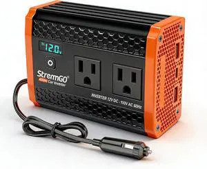 400W Power Inverters for Vehicle Dual AC Car Plug Adapter Outlet | USB 24W/30W Fast Charge, Inverter 12V to110V, Cigarette Lighter Adapter for Laptop/Camping/Road Trippers 400W Power Inverters for Vehicle Dual AC Car Plug Adapter Outlet | USB 24W/30W Fast Charge, Inverter 12V to110V, Cigarette Lighter Adapter for Laptop/Camping/Road Trippers