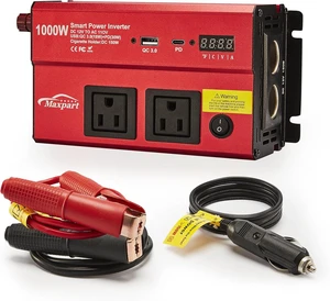 1000W Car Power Inverter, 12V DC to 110V Dual AC Outlets, 3.0A USB & Type-C, 12-Volt Cigarette Lighter Inverter for Vehicles 1000W Car Power Inverter, 12V DC to 110V Dual AC Outlets, 3.0A USB & Type-C, 12-Volt Cigarette Lighter Inverter for Vehicles