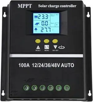 100A MPPT Solar Charge Controller 12V 24V 36V 48V LCD Display Battery ligent Regulator Max 100V Input Dual USB for Lead-Acid/Lithium (100A) 100A MPPT Solar Charge Controller 12V 24V 36V 48V LCD Display Battery ligent Regulator Max 100V Input Dual USB for Lead-Acid/Lithium (100A)