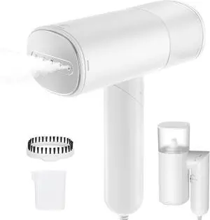 Handheld Steamer for Clothes, 1200W Foldable Travel Steamer, 20 Sec Preheat Garments Wrinkle Remover, 120V Portable Hand Iron with 150ml Water Tank, Clothes Steamer for Home Travel White Handheld Steamer for Clothes, 1200W Foldable Travel Steamer, 20 Sec Preheat Garments Wrinkle Remover, 120V Portable Hand Iron with 150ml Water Tank, Clothes Steamer for Home Travel White