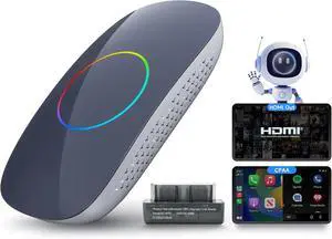 Wireless Carplay Adapter - Magic AI Box CarPlay Android Auto Wireless, Dual Wi-Fi & BT USB Playback, AI-Powered, OTA, Video Box for YouTube, Netflix, CB4CT-GY Wireless Carplay Adapter - Magic AI Box CarPlay Android Auto Wireless, Dual Wi-Fi & BT USB Playback, AI-Powered, OTA, Video Box for YouTube, Netflix, CB4CT-GY
