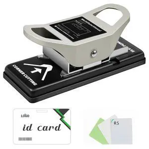 2 in 1 ID Badge Slot Hole Punch 3 x 13 mm and R5 Card Corner Trimmer Dual Use Hand Hold Slot Flat Hole Puncher DIY Corner Rounder Punch Tool for PVC ID Card Name Badge Photo Paper Crafts 2 in 1 ID Badge Slot Hole Punch 3 x 13 mm and R5 Card Corner Trimmer Dual Use Hand Hold Slot Flat Hole Puncher DIY Corner Rounder Punch Tool for PVC ID Card Name Badge Photo Paper Crafts