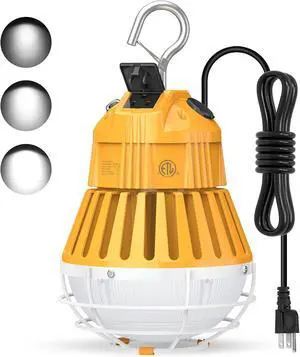 80W, 60W, 48W LED Temporary Work Light, Portable Hanging Construction Light | 5000K, Linkable, Selectable Power,10400lm, AC100-277V,10ft Cable Plug,ETL Listed | IP65 Job Site Lighting & LED Work Light 80W, 60W, 48W LED Temporary Work Light, Portable Hanging Construction Light | 5000K, Linkable, Selectable Power,10400lm, AC100-277V,10ft Cable Plug,ETL Listed | IP65 Job Site Lighting & LED Work Light