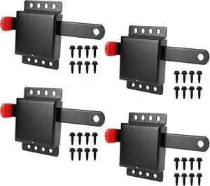 Heavy Duty Max Garage Door Side Lock Inside Deadlock for Most Garage Door Iron Galvanizing -4 Pack, Black Heavy Duty Max Garage Door Side Lock Inside Deadlock for Most Garage Door Iron Galvanizing -4 Pack, Black