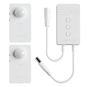 Wireless Motion Sensor Controller Kit-No Wiring Mini PIR Sensor Switch 12/24VDC RF Wireless Control Led Strip Lights with Dimmable,Timer for Stairway(1 ×Controller+2 ×Motion Sensor) Wireless Motion Sensor Controller Kit-No Wiring Mini PIR Sensor Switch 12/24VDC RF Wireless Control Led Strip Lights with Dimmable,Timer for Stairway(1 ×Controller+2 ×Motion Sensor)