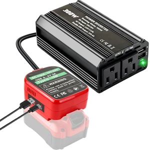 300W Power Inverter Compatible with Craftsman, DC 20V to AC 110-120V Battery Inverter, Portable Battery Adapter Charger Converter with 3 USB & 1 Type-C & 2 AC Outlet for Outdoor,Emergency(Tool Only) 300W Power Inverter Compatible with Craftsman, DC 20V to AC 110-120V Battery Inverter, Portable Battery Adapter Charger Converter with 3 USB & 1 Type-C & 2 AC Outlet for Outdoor,Emergency(Tool Only)