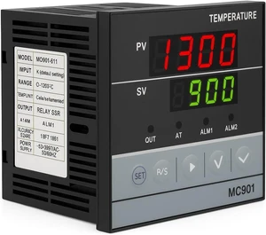 PID Temperature Controller, Digital Display K Type, MC901 Digital Programmable Temperature Control K Type PT100 Sensor Input Relay SSR Output PID Temperature Controller, Digital Display K Type, MC901 Digital Programmable Temperature Control K Type PT100 Sensor Input Relay SSR Output